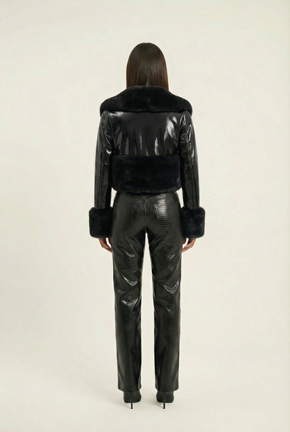 Romane Short Coat – Black