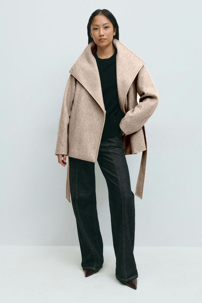 Alma Mid-Length Coat – Beige