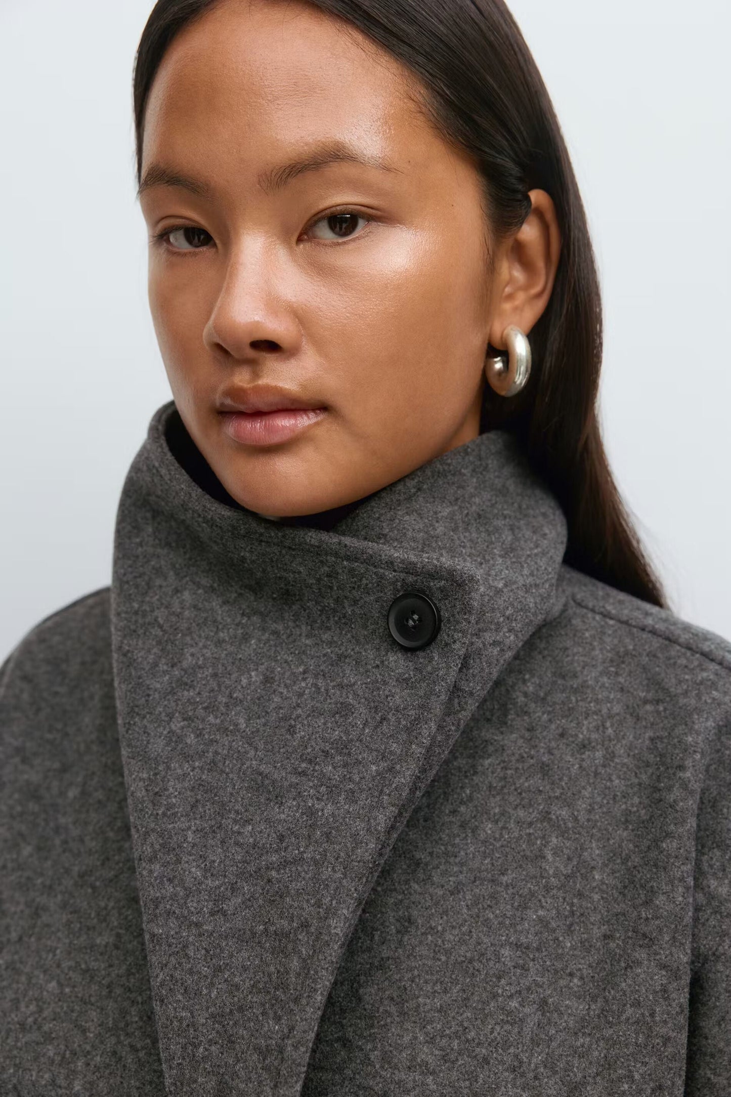 Alma Mid-Length Coat – Gray