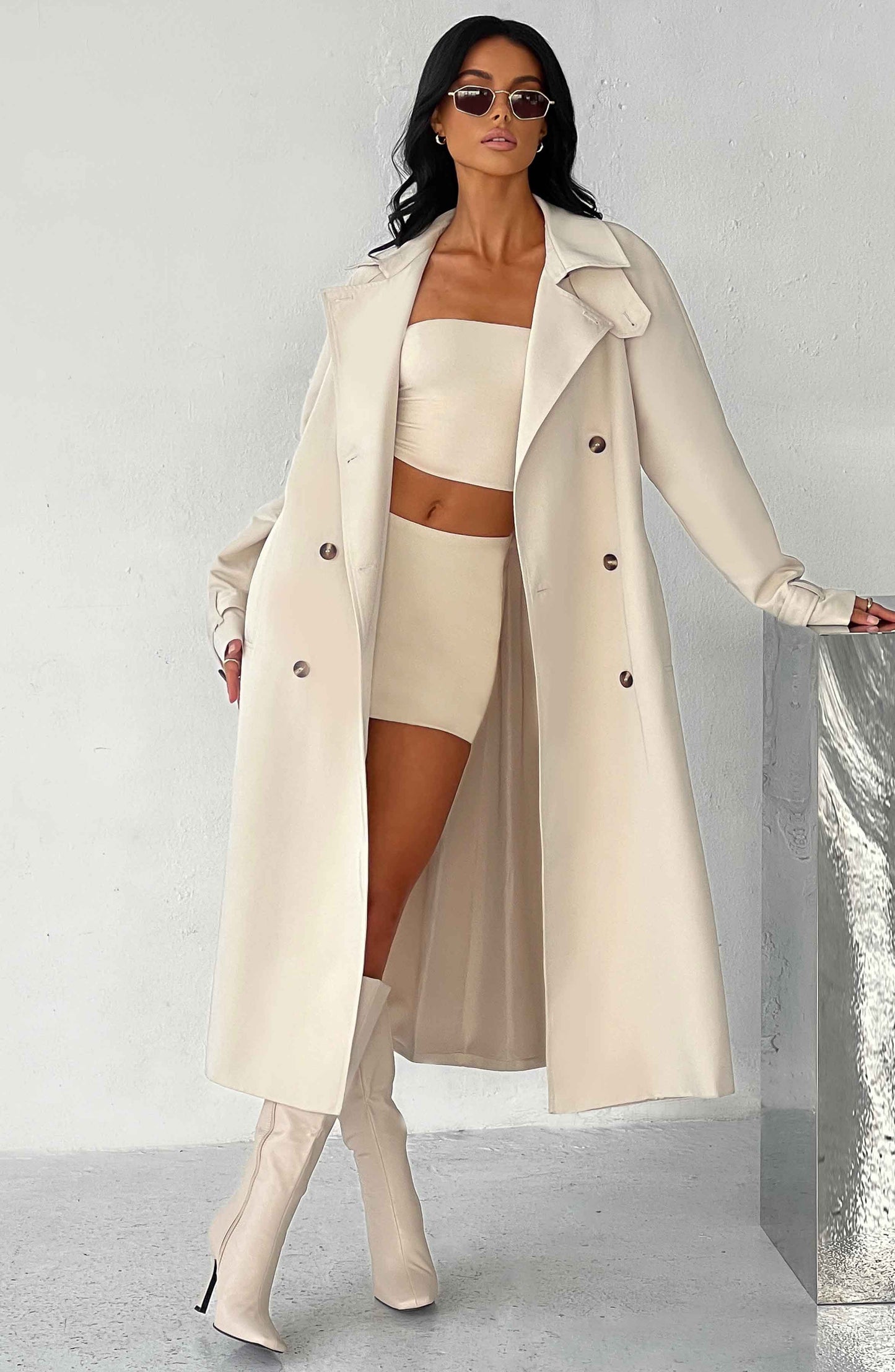 Camila Trench Coat – Sand