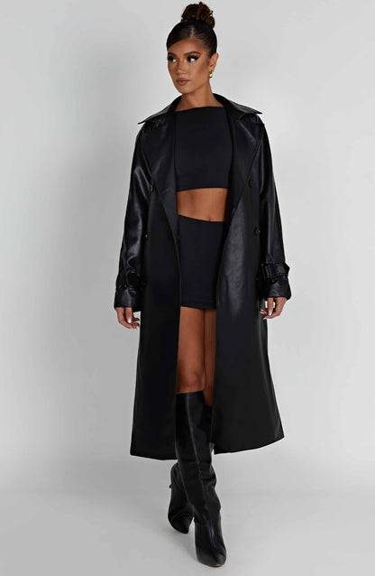 Chi Trench Coat – Black