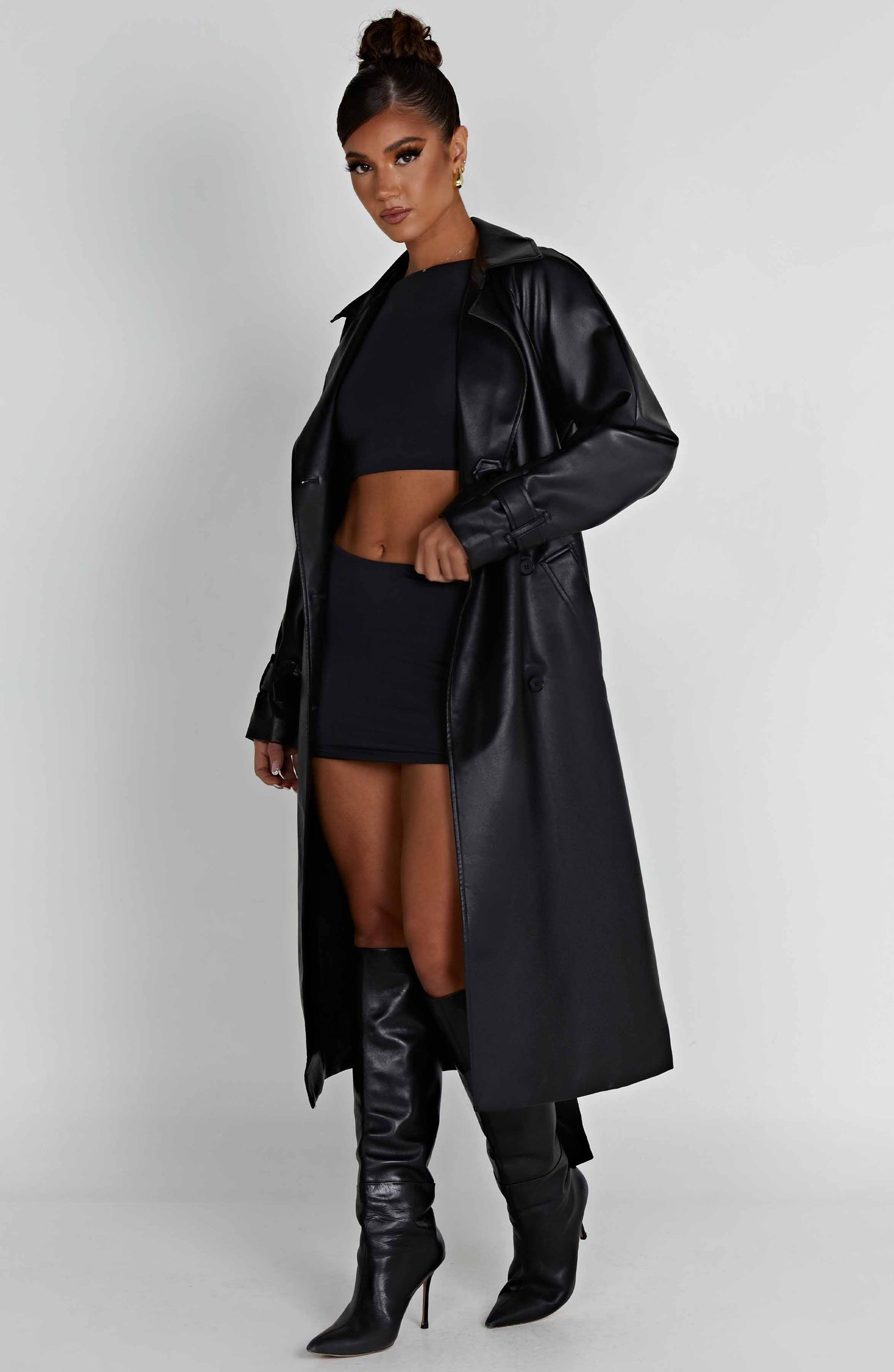 Chi Trench Coat – Black