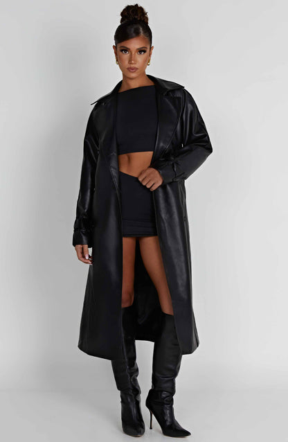 Chi Trench Coat – Black