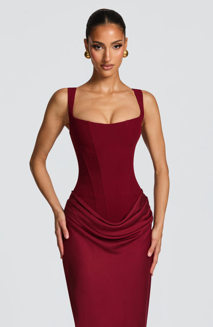 Cornelia Maxi Dress - Burgundy