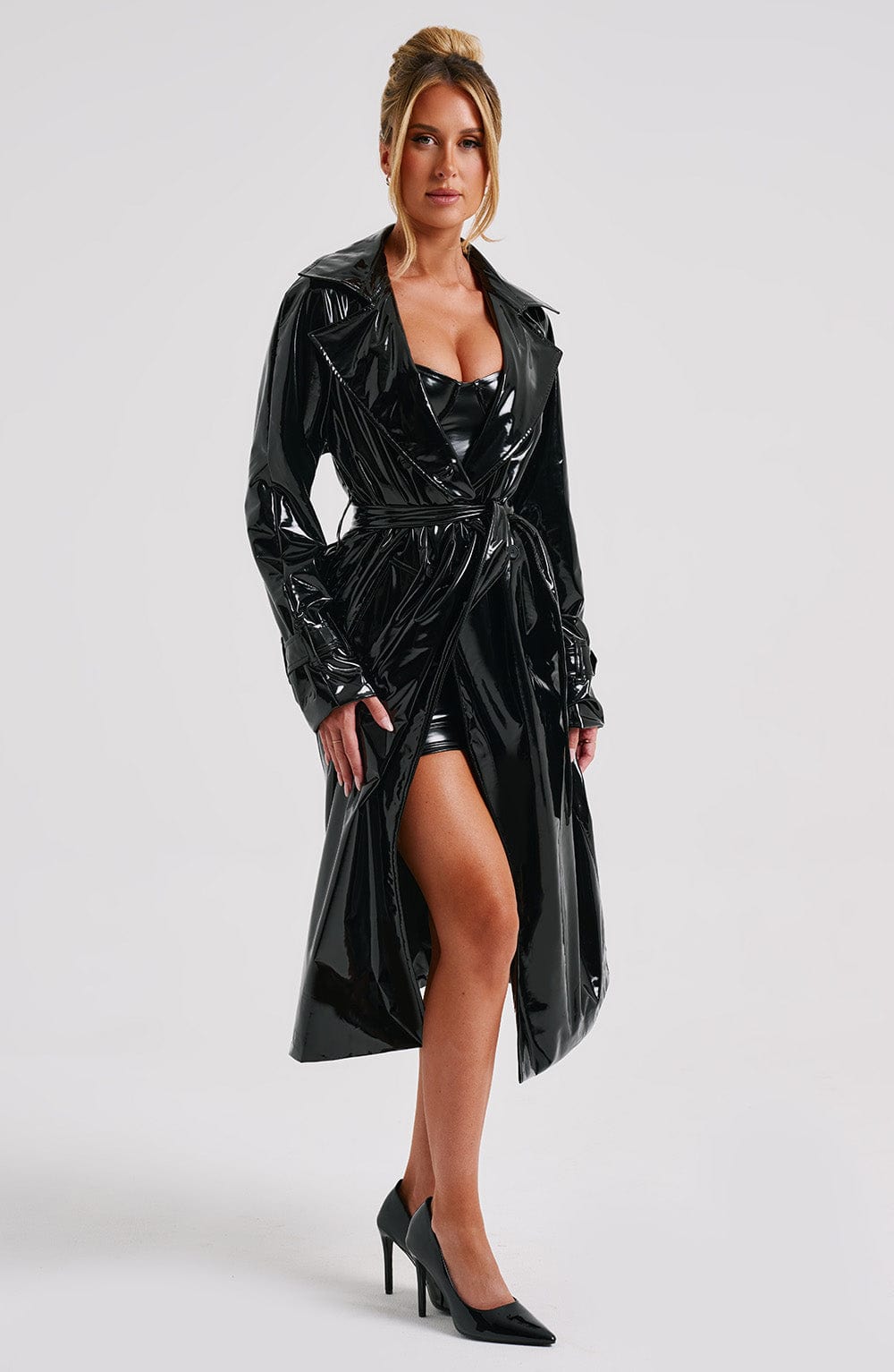 Dynasty Trench Coat – Black