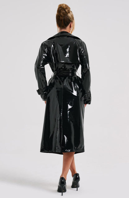 Dynasty Trench Coat – Black