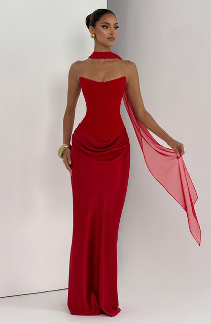 Maggie Maxi Dress - Red
