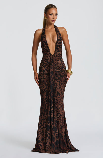Rosetta Maxi Dress - Leopard Print