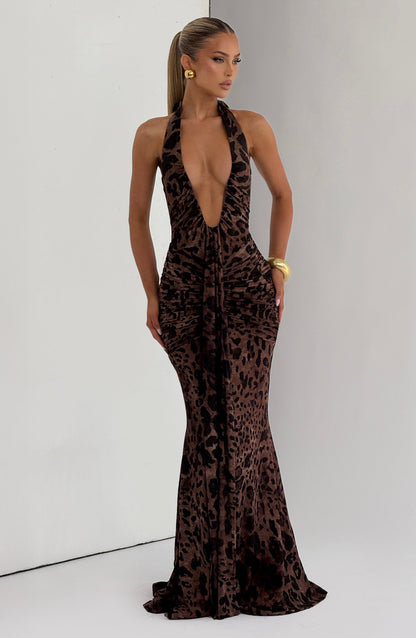 Rosetta Maxi Dress - Leopard Print