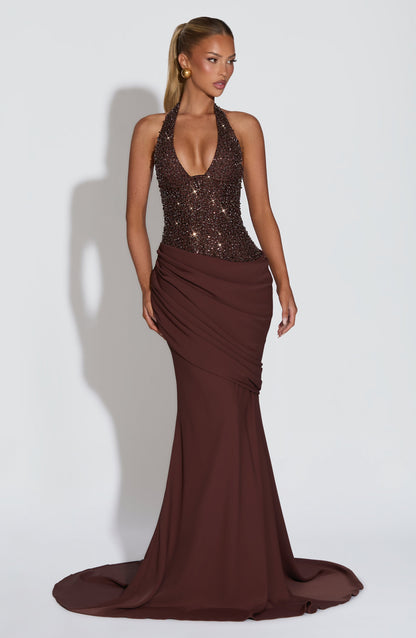 Taylor Gown - Plum Brown