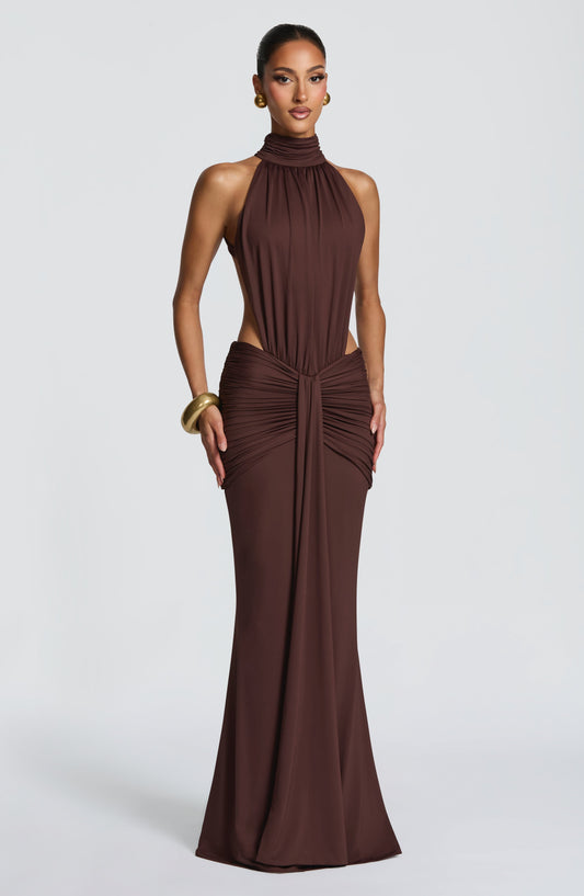 Thekla Maxi Dress - Plum Brown